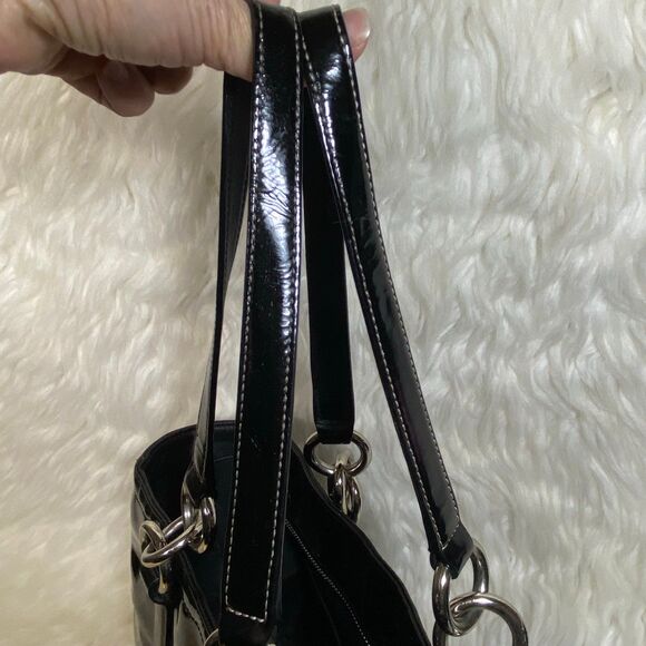 Patent Leather Shiny Coach Tote Bag - Picture 4 of 12